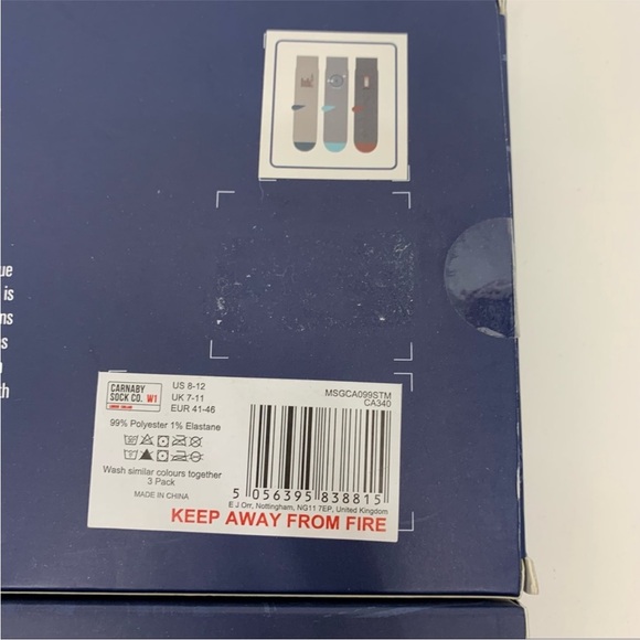 Carnaby Sock Co. London Theme Set Of 3 Boxed Two Pack New Nwt Nib Men Size 8-12 - Picture 9 of 10